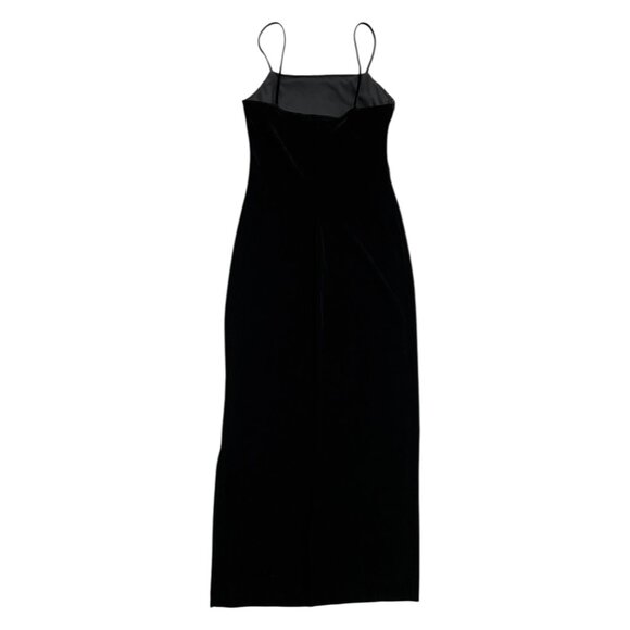 Vintage Y2K Next Up Boho Whimsygoth Velvet Maxi‎ Dress Black XS Small Bandana - Picture 2 of 11